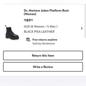 Dr. Martens Black Jadon unisex Boots